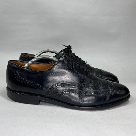 Allen Edmonds Men's Size 11D Chester Black Leather Wing Tip Dress Shoes - Picture 1 of 13